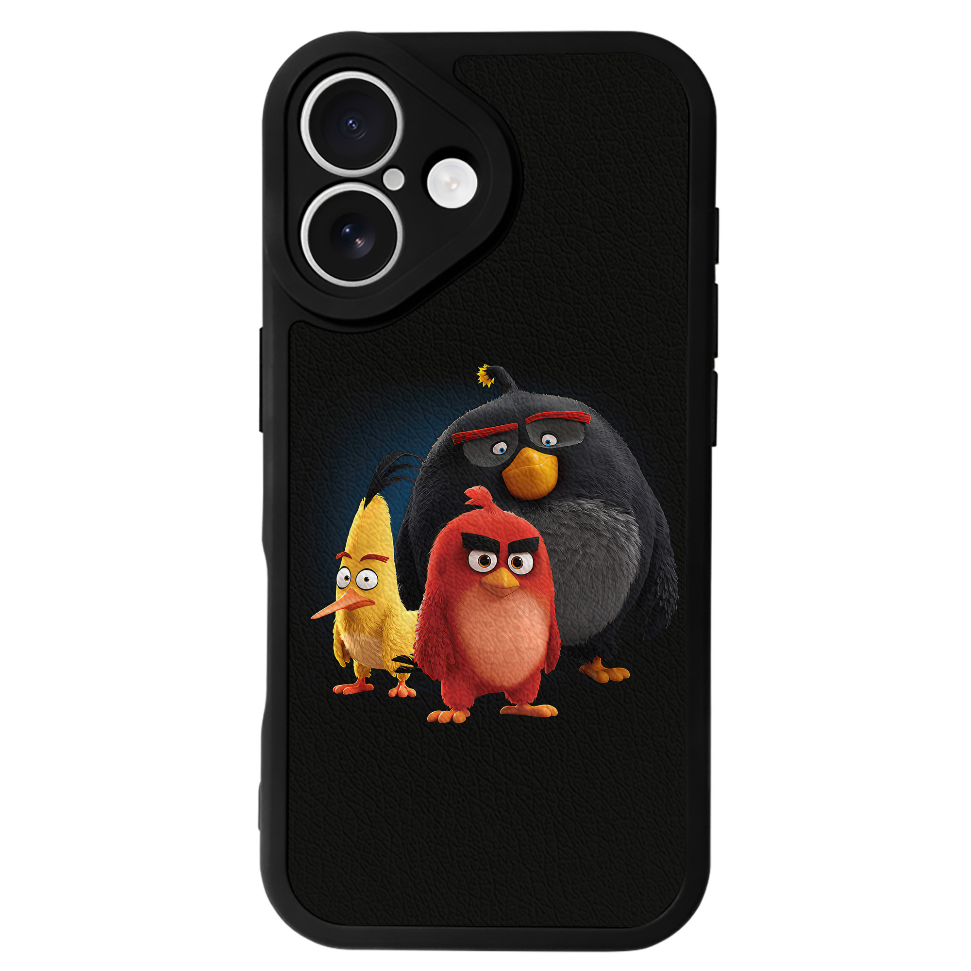 （画像用） Angry Birds アングリーバード 【iPhone 16シリーズ対応】シリコンスマホケース（レザー調） 材質：シリコン